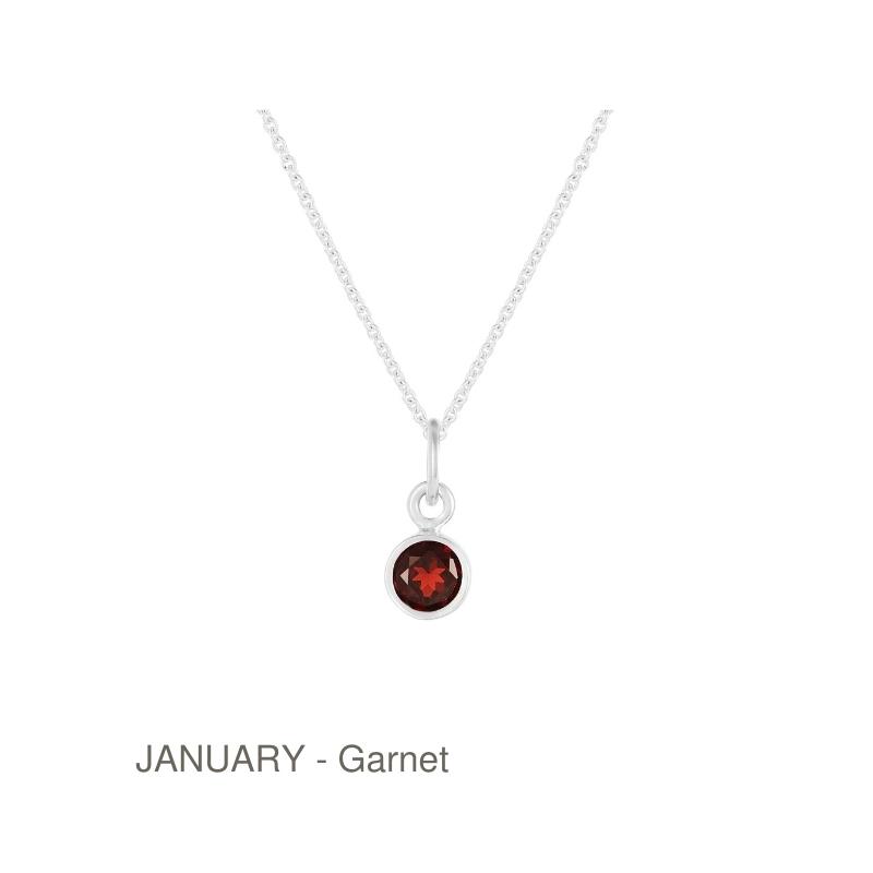 Bezel Birthstone Necklace - Image 4