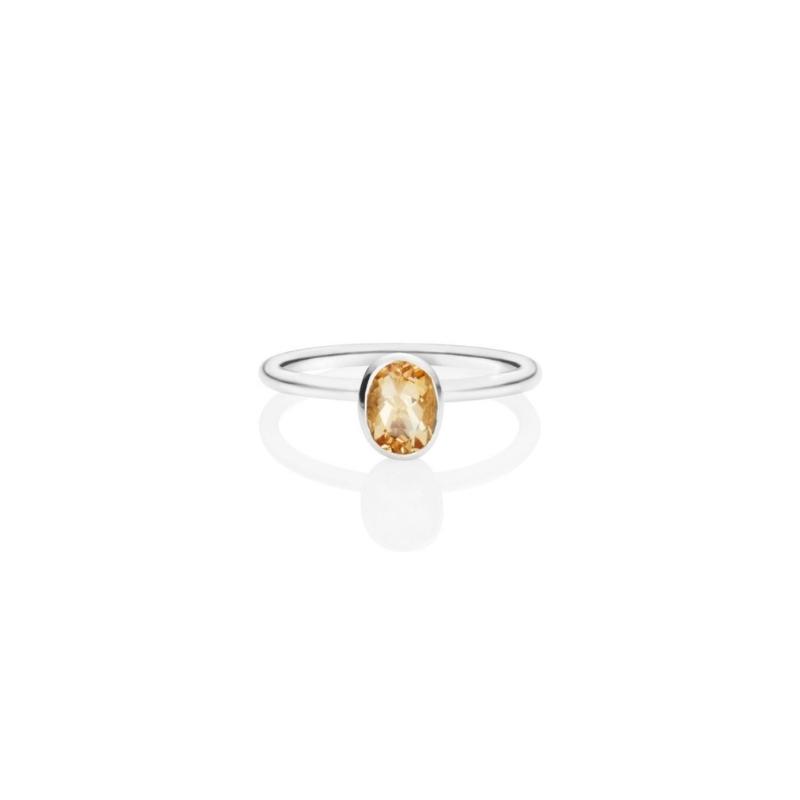 Sterling Silver Stack Ring - Citrine - Image 2