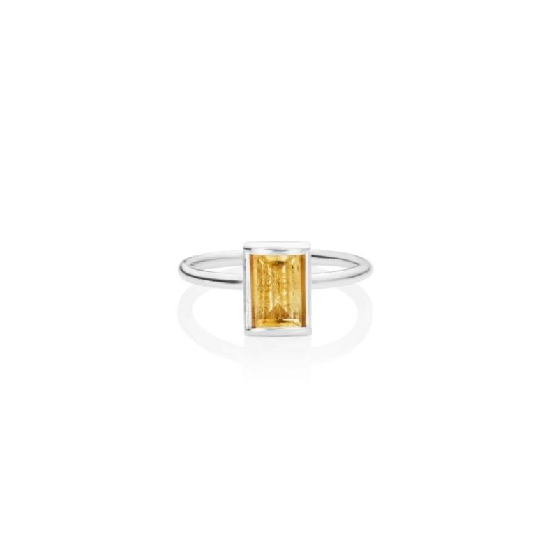 Sterling Silver Stack Ring - Citrine - Image 6