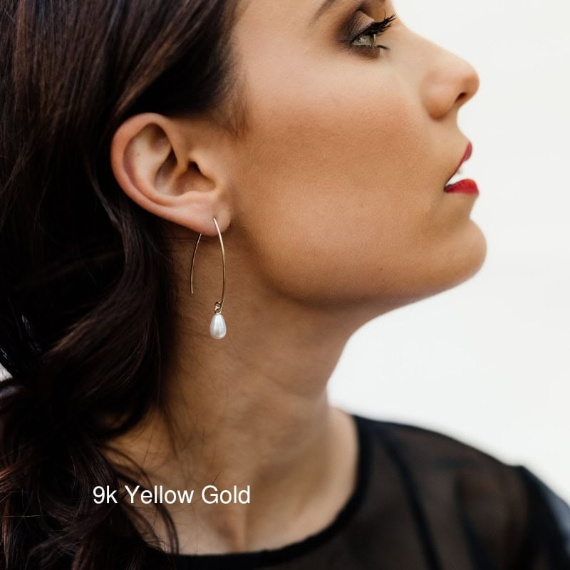 Leafy Pearl Earrings - Image 2