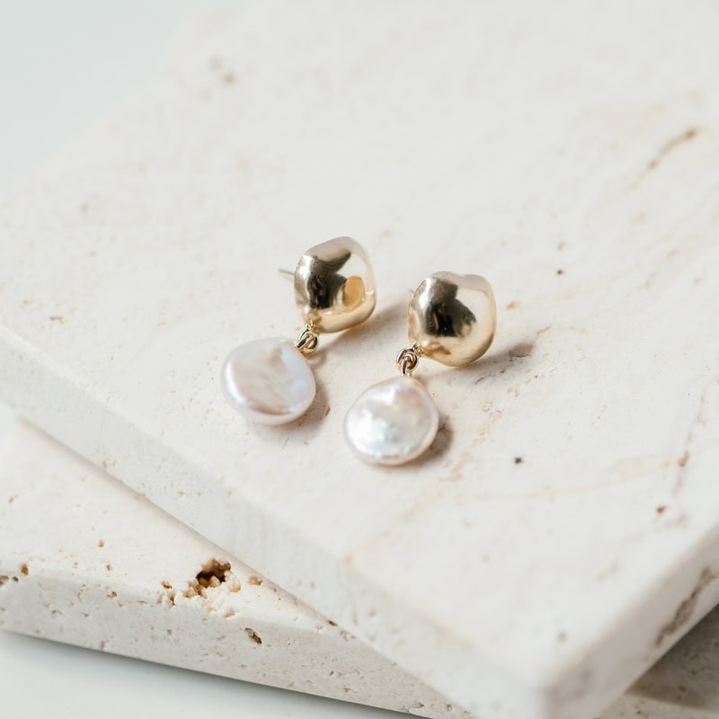 Rock Pearl Earrings - Image 2