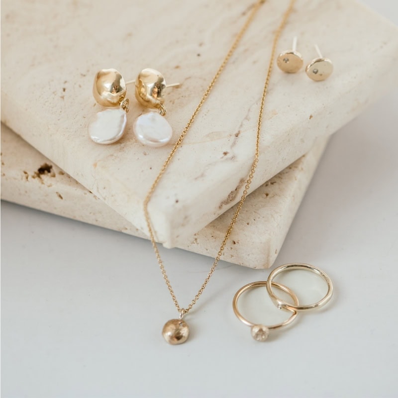 Rock Pearl Earrings - Image 3