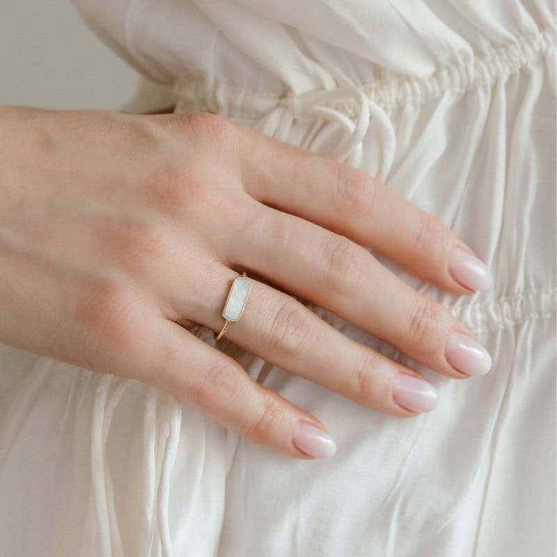 Mother-of-Pearl Arch Ring