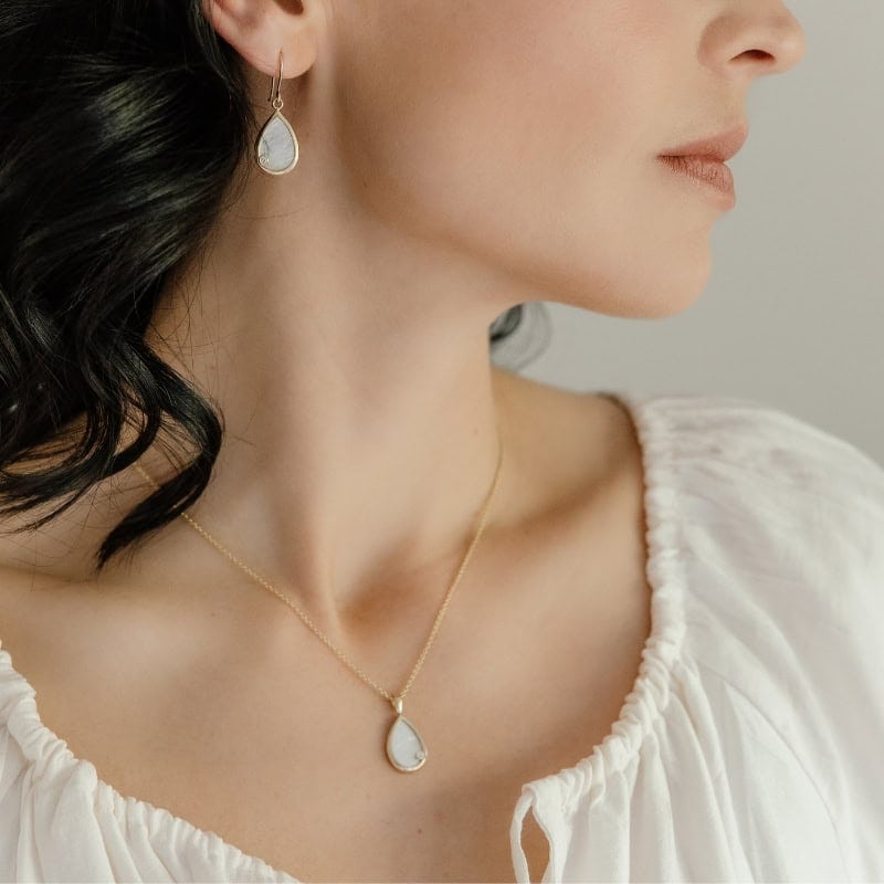 Mother-of-Pearl Drop Necklace - Image 3