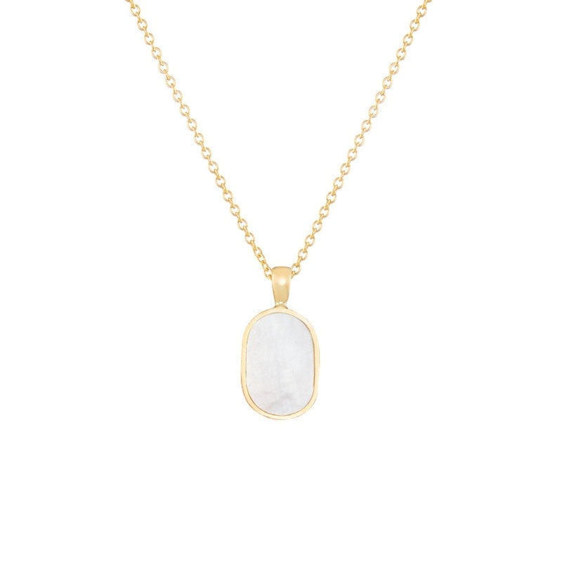Mother-of-Pearl Oval Necklace - Image 4